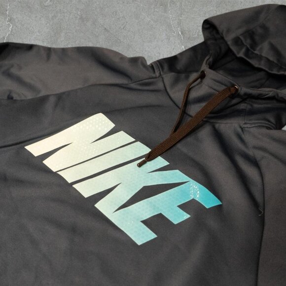 Nike Green-Blue Dri-Fit Performance Hoodie (L) - Picture 2 of 4